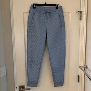 Athleta Sky Blue Quilted Joggers